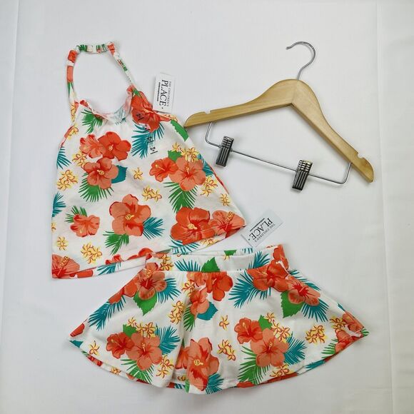 Children's Place Baby Girl 12-18M Floral Skorts & Blouse 2-Piece Set - Picture 1 of 5